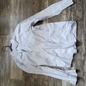 White Blue Stiped Polo Shirt